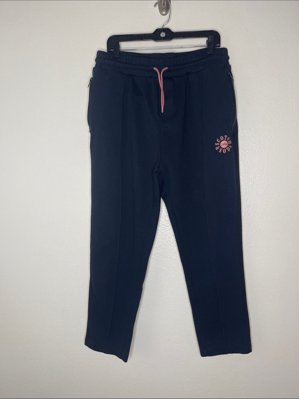 Scotch & Soda Size XXL Navy & Black Zip Pockets Women's Joggers